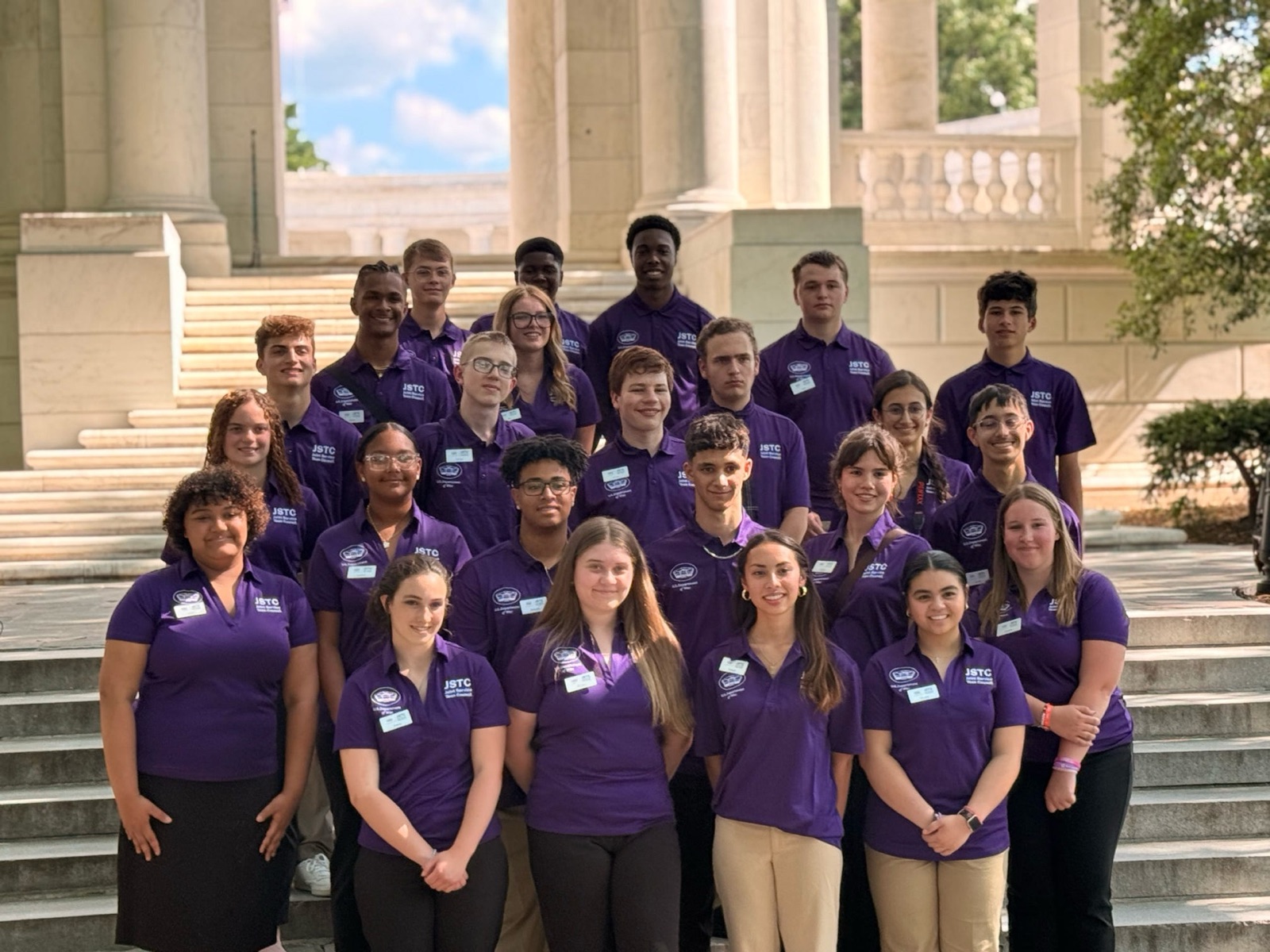 Joint-service teen leaders gathered in their delegation shirts