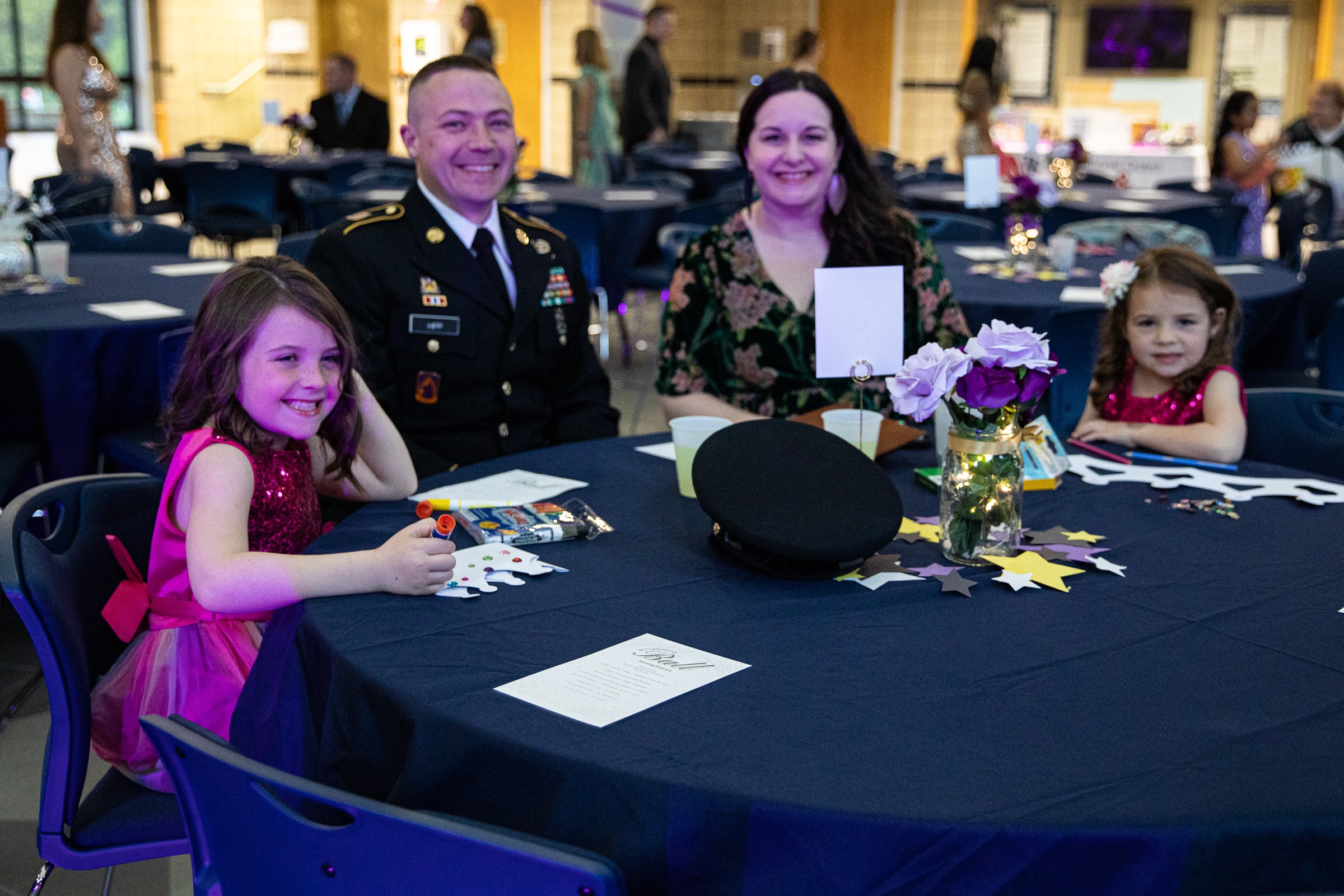 Families dancing together at the Military Family Ball